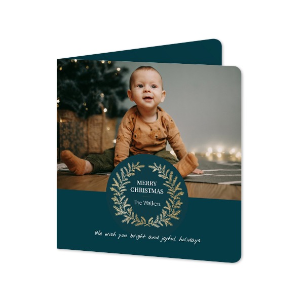 Folded Card square rounded corners 14,3 x 14,3 cm