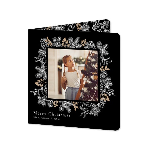 Gevouwen Kaart vierkant met ronde hoeken 14,3 x 14,3 cm Gevouwen Kaart vierkant met ronde hoeken 14,3 x 14,3 cm