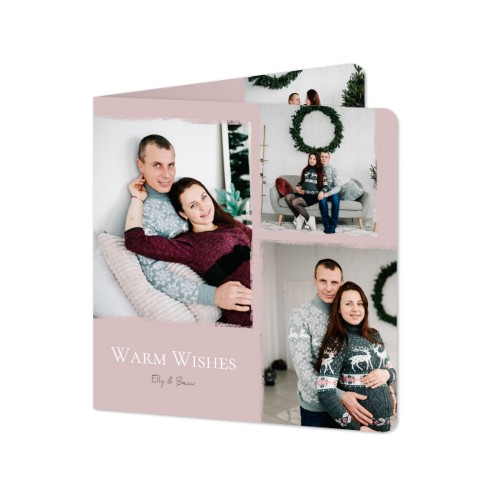 Foldede Fotokort kvadratisk runde hjørner 14,3 x 14,3 cm