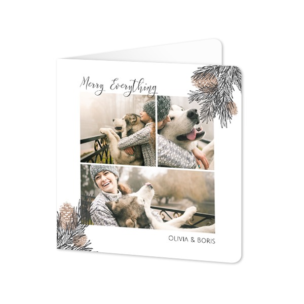 Folded Card square rounded corners 14,3 x 14,3 cm