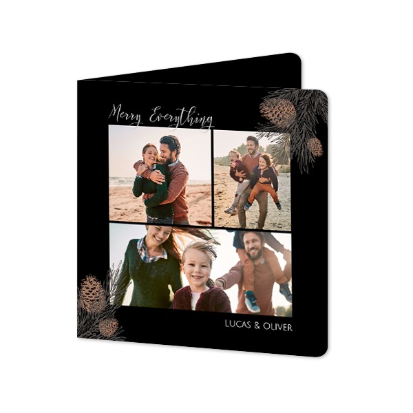 Faire-part 2 volets Carré coins arrondis 14,3 x 14,3 cm Faire-part 2 volets Carré coins arrondis 14,3 x 14,3 cm