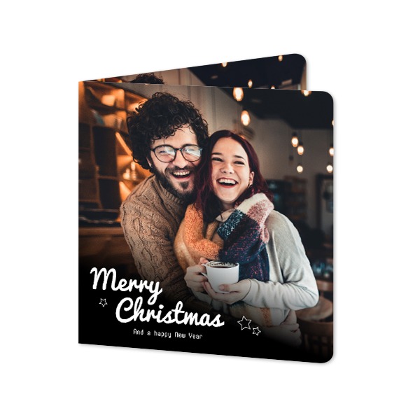 Faire-part 2 volets Carré coins arrondis 14,3 x 14,3 cm