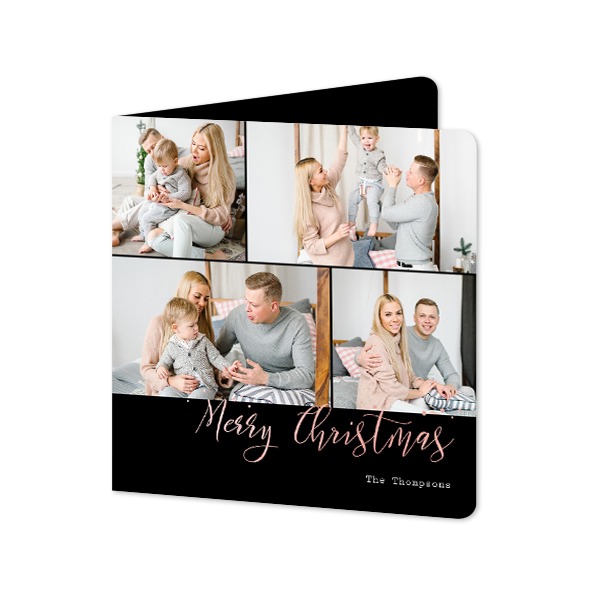 Doble Fotokort kvadratisk runde hjørner 14,3 x 14,3 cm