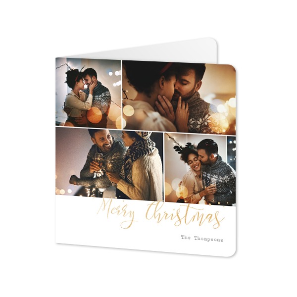 Doble Fotokort kvadratisk runde hjørner 14,3 x 14,3 cm