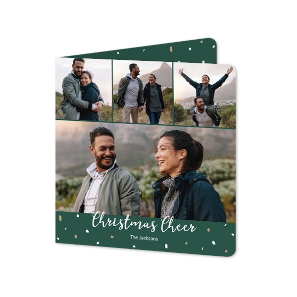 Faire-part 2 volets Carré coins arrondis 14,3 x 14,3 cm