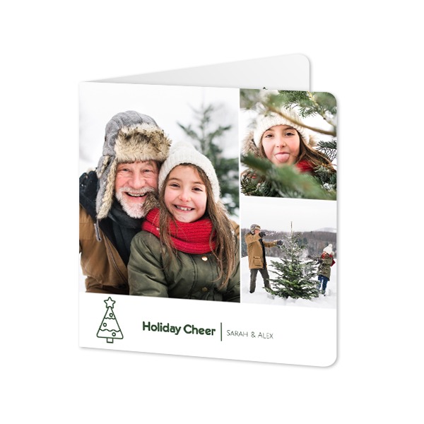 Folded Card square rounded corners 14,3 x 14,3 cm