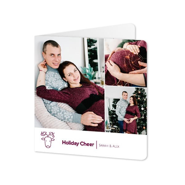 Folded Card square rounded corners 14,3 x 14,3 cm