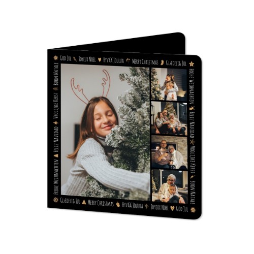 Folded Card square rounded corners 14,3 x 14,3 cm