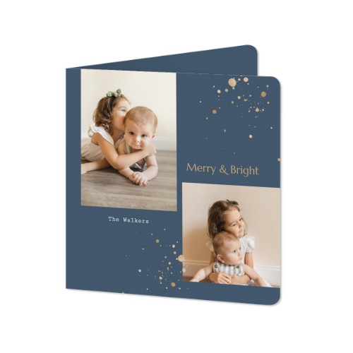 Faire-part 2 volets Carré coins arrondis 14,3 x 14,3 cm