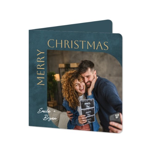 Foldede Fotokort kvadratisk runde hjørner 14,3 x 14,3 cm