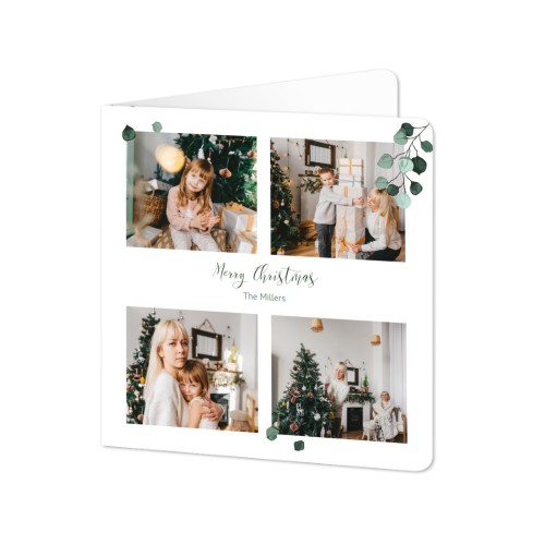 Doble Fotokort kvadratisk runde hjørner 14,3 x 14,3 cm