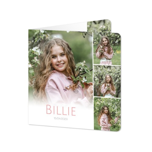 Folded Card square rounded corners 14,3 x 14,3 cm