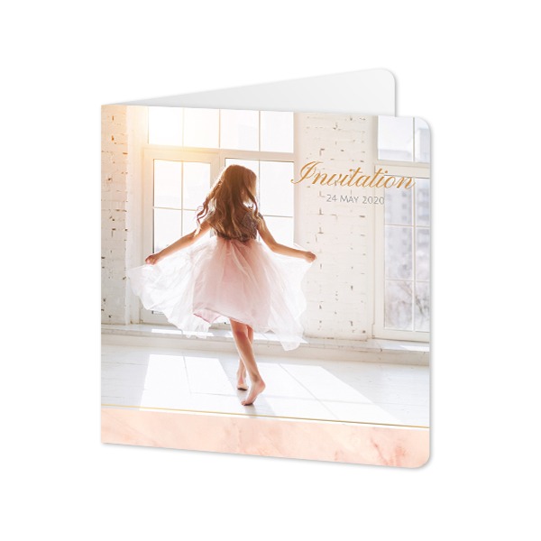 Folded Card square rounded corners 14,3 x 14,3 cm