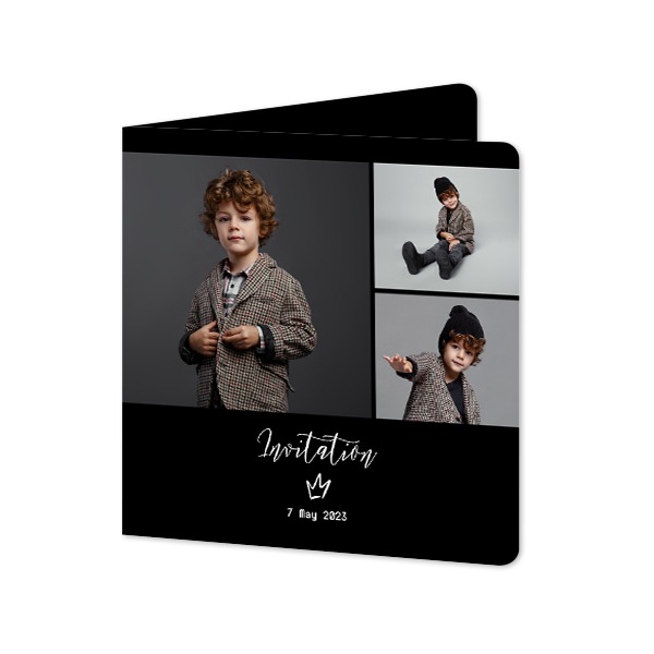 Folded Card square rounded corners 14,3 x 14,3 cm