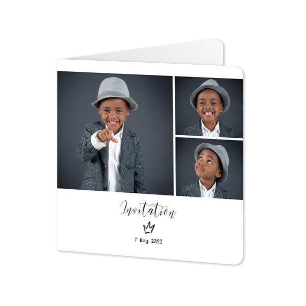 Foldede Fotokort kvadratisk runde hjørner 14,3 x 14,3 cm