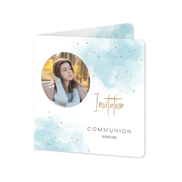 Folded Card square rounded corners 14,3 x 14,3 cm