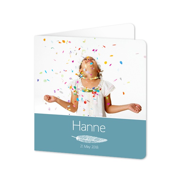 Folded Card square rounded corners 14,3 x 14,3 cm