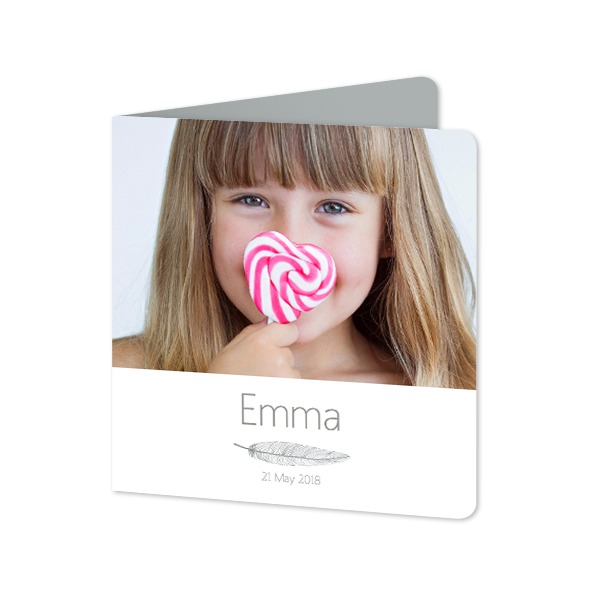 Folded Card square rounded corners 14,3 x 14,3 cm