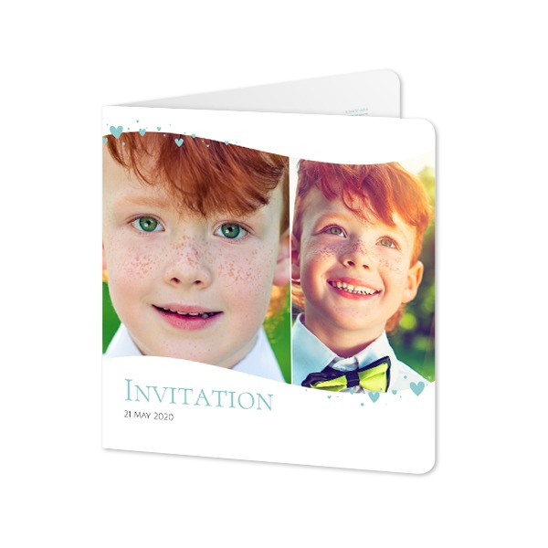 Folded Card square rounded corners 14,3 x 14,3 cm