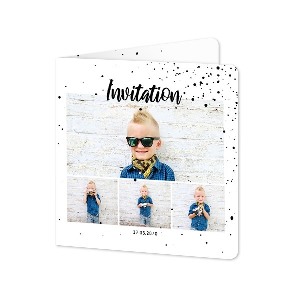 Foldede Fotokort kvadratisk runde hjørner 14,3 x 14,3 cm