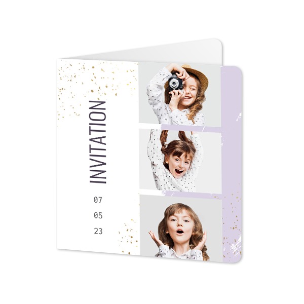 Folded Card square rounded corners 14,3 x 14,3 cm