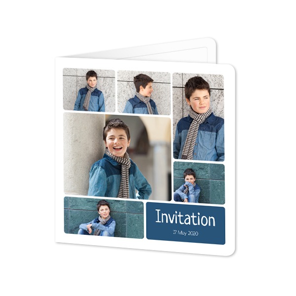 Folded Card square rounded corners 14,3 x 14,3 cm