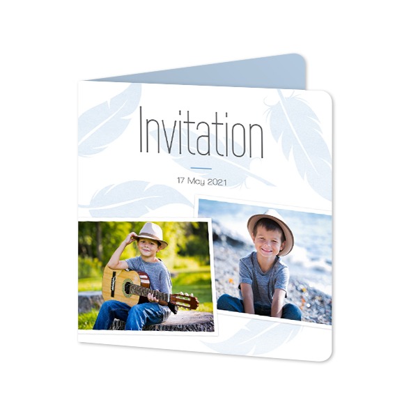 Folded Card square rounded corners 14,3 x 14,3 cm