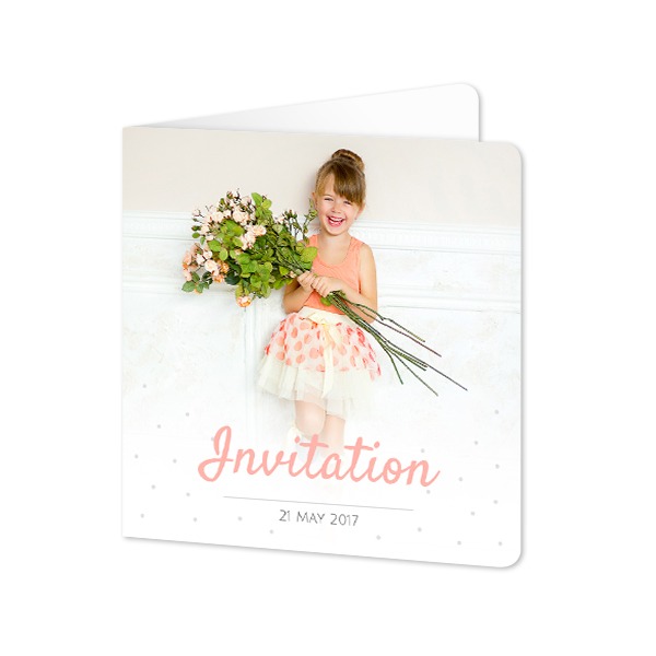 Folded Card square rounded corners 14,3 x 14,3 cm