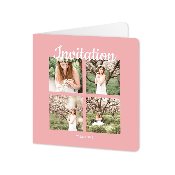 Folded Card square rounded corners 14,3 x 14,3 cm Folded Card square rounded corners 14,3 x 14,3 cm