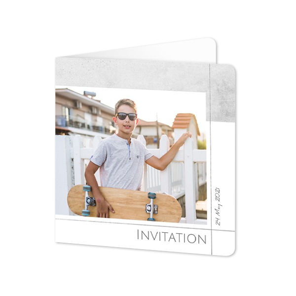 Folded Card square rounded corners 14,3 x 14,3 cm