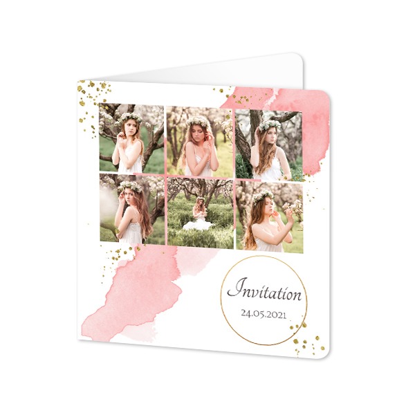 Foldede Fotokort kvadratisk runde hjørner 14,3 x 14,3 cm Foldede Fotokort kvadratisk runde hjørner 14,3 x 14,3 cm