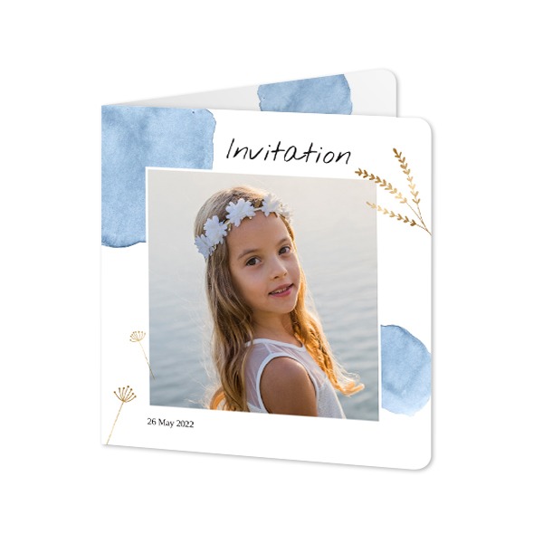 Folded Card square rounded corners 14,3 x 14,3 cm
