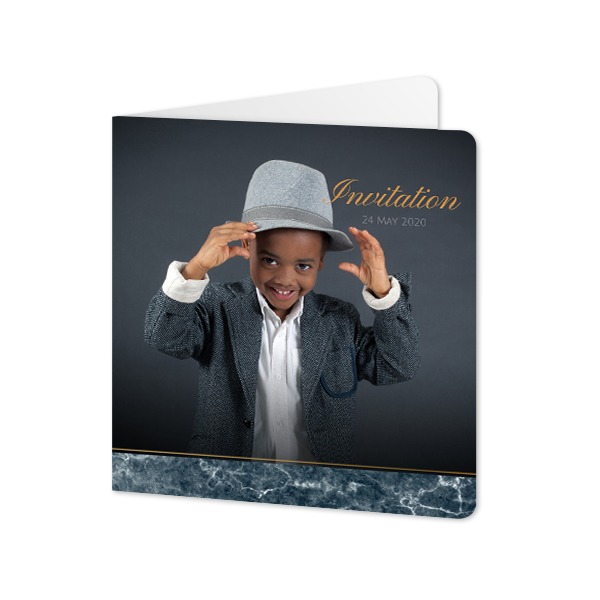 Doble Fotokort kvadratisk runde hjørner 14,3 x 14,3 cm