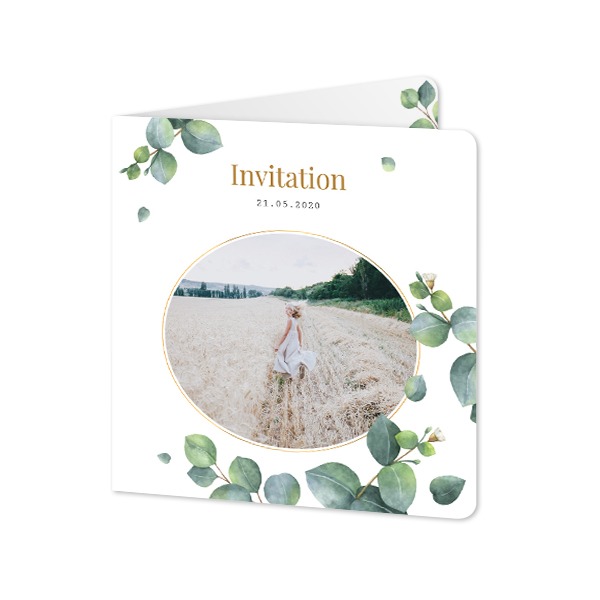 Folded Card square rounded corners 14,3 x 14,3 cm