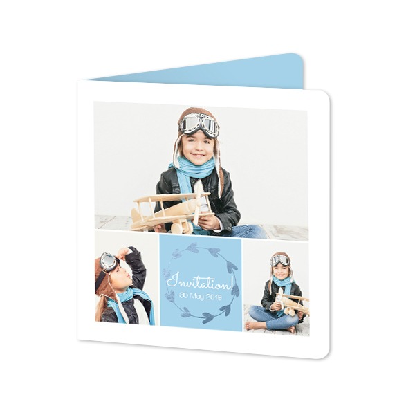 Folded Card square rounded corners 14,3 x 14,3 cm