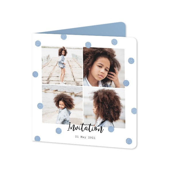 Folded Card square rounded corners 14,3 x 14,3 cm