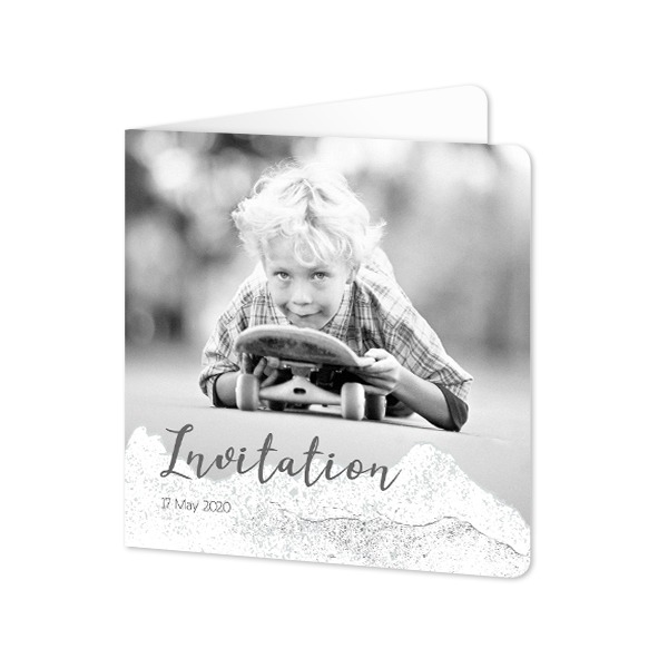 Foldede Fotokort kvadratisk runde hjørner 14,3 x 14,3 cm