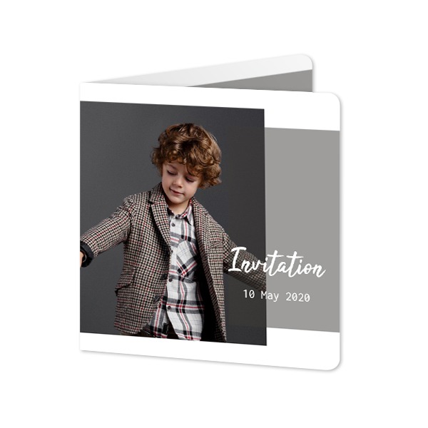 Foldede Fotokort kvadratisk runde hjørner 14,3 x 14,3 cm