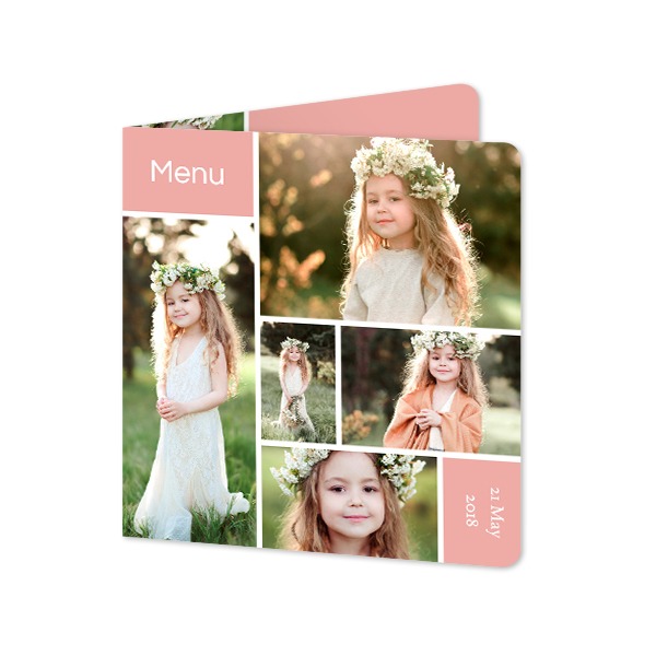 Folded Card square rounded corners 14,3 x 14,3 cm