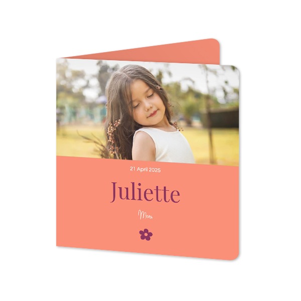 Folded Card square rounded corners 14,3 x 14,3 cm