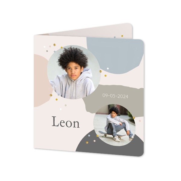 Folded Card square rounded corners 14,3 x 14,3 cm