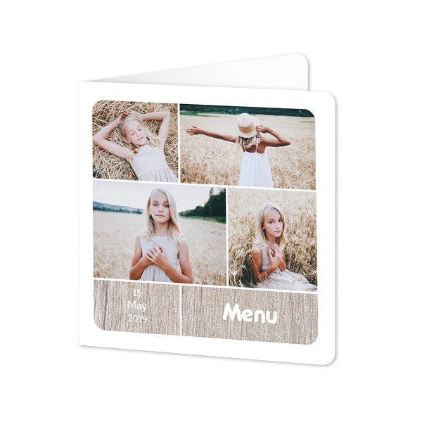 Folded Card square rounded corners 14,3 x 14,3 cm Folded Card square rounded corners 14,3 x 14,3 cm