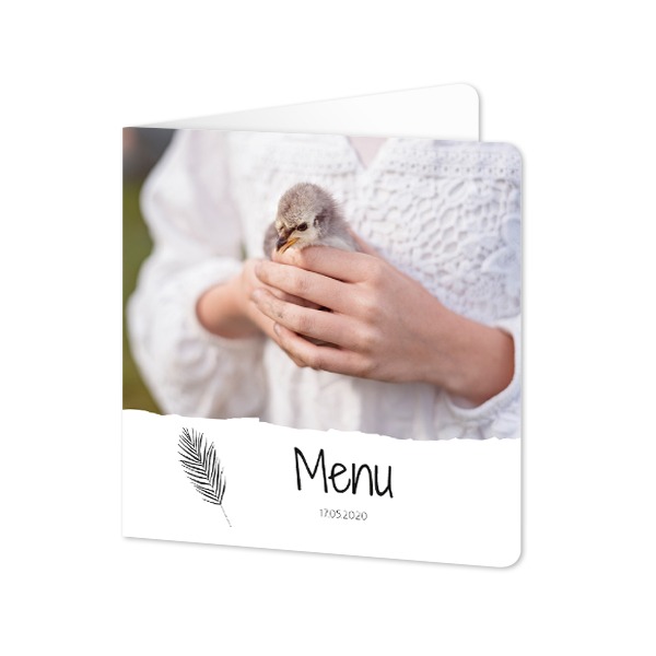 Doble Fotokort kvadratisk runde hjørner 14,3 x 14,3 cm