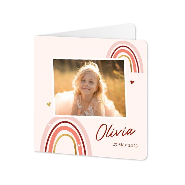 Folded Card square rounded corners 14,3 x 14,3 cm