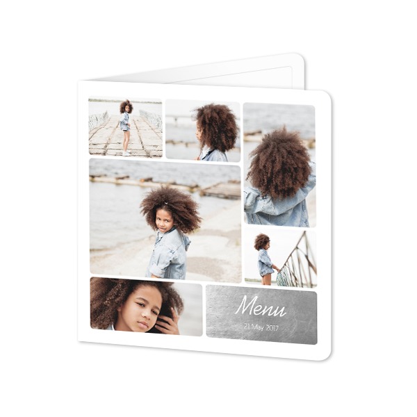 Folded Card square rounded corners 14,3 x 14,3 cm