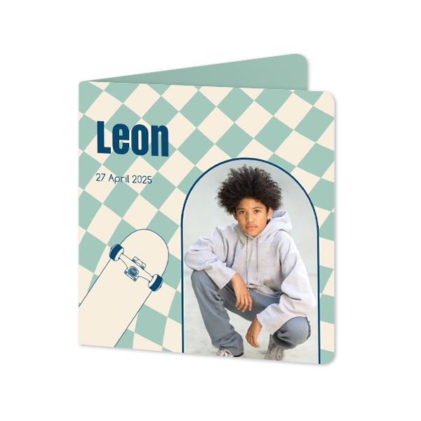 Folded Card square rounded corners 14,3 x 14,3 cm