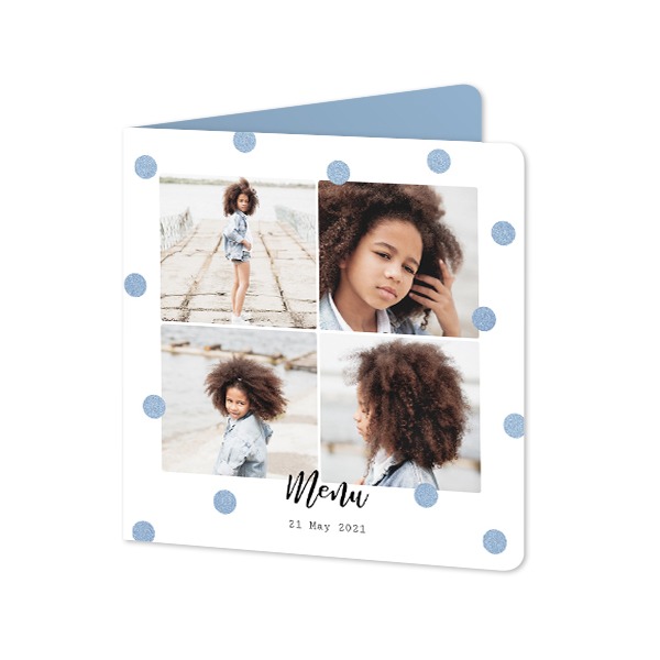 Folded Card square rounded corners 14,3 x 14,3 cm