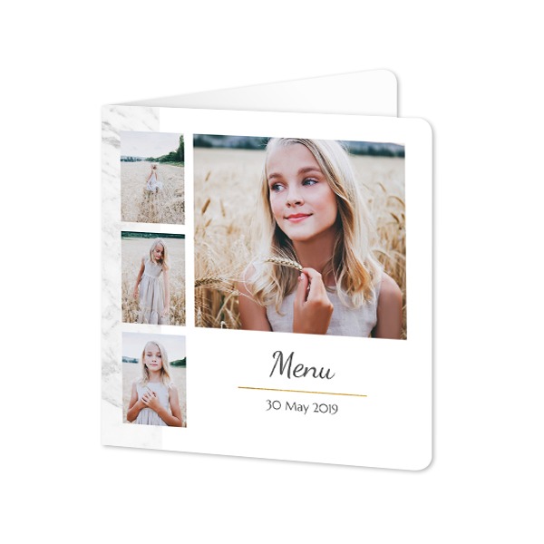 Folded Card square rounded corners 14,3 x 14,3 cm