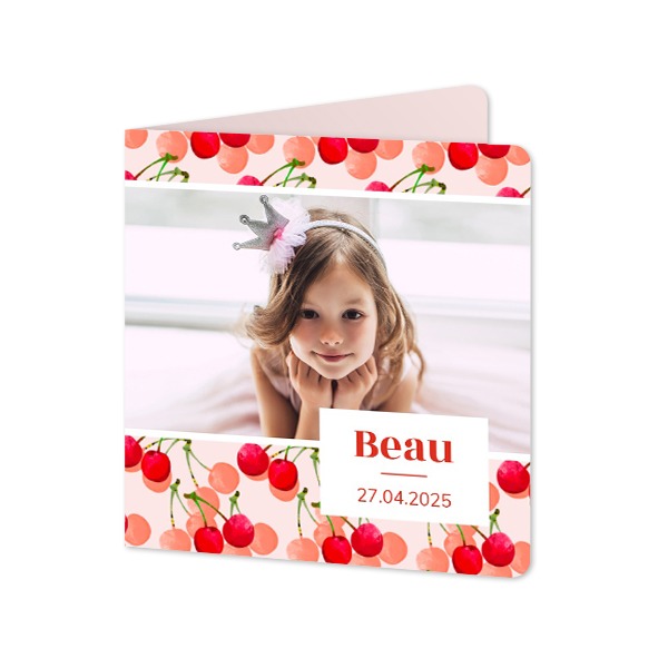 Folded Card square rounded corners 14,3 x 14,3 cm