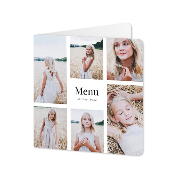 Folded Card square rounded corners 14,3 x 14,3 cm
